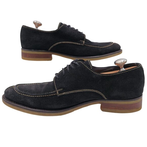 Donald J. Pliner Italy Men\'s size 9.5M Black Suede Dress Shoes Split-toe Oxfords main image 9